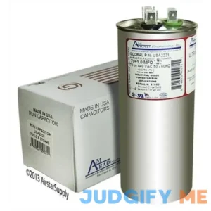 Goodman CAP050700440CT Replacement - 70 + 5 uf/Mfd 370/440 VAC AmRad Round Dual Universal Capacitor