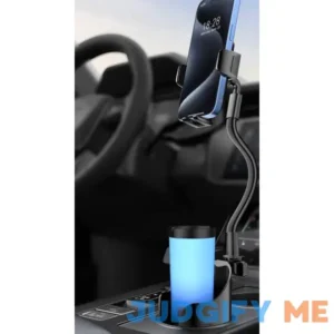 Gooseneck Phone Holder for Car Cup: [Bottle Friendly] Cell Phones Cup Stand Expander with Gooseneck Arm Fit for Truck | SUV | Automobile Compatible