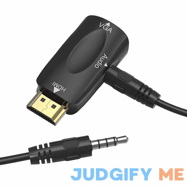 Guamar HDMI to VGA Adapter Converter with 3.5mm Audio Jack Cable Guamar HDMI to VGA Adapter Converter with 3.5mm Audio Jack Cable