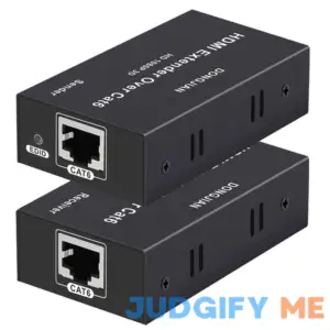 HDMI Extender 196ft HDMI Over Single Cat5E/6/7 HDMI Repeater HDMI Balun Sender Transmitter Receiver Support 1080p 3D HDMI 1.4a HDCP EDID