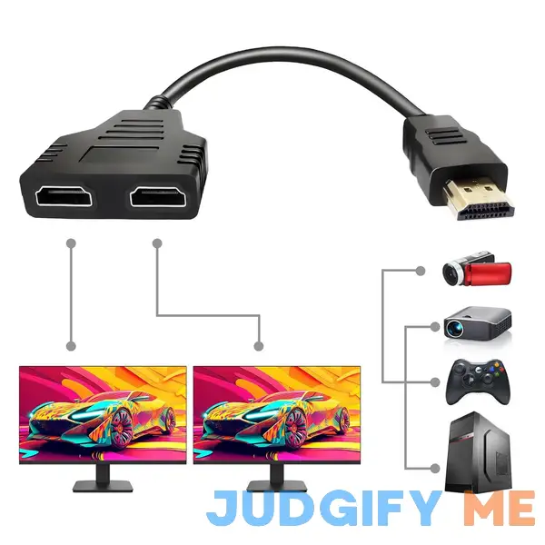 HDMI Splitter Cables Male 1080P to Dual HDMI Female 1 to 2 Way HDMI Splitter Adapter Cable for HDTV HD HDMI Splitter Cables Male 1080P to Dual HDMI Female 1 to 2 Way HDMI Splitter Adapter Cable for HDTV HD