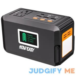 HOWEASY 120W Portable Power Bank 88WH/24000mAh Portable Laptop Charger Battery Backup with 2 110V/120W AC Socket/ 2 DC Ports/3 USB QC3.0/LED Light