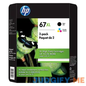 HP 67XL Black and Tri-Color Ink Cartridges Combo Original