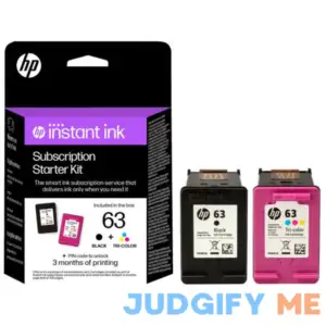 HP Instant Ink 63 Black and 63 Tri-color Subscription Starter Kit 9H135AN