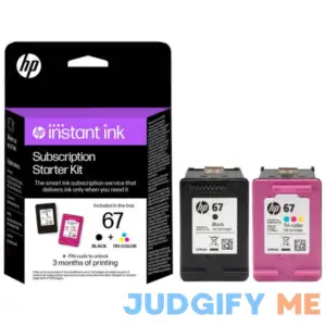 HP Instant Ink 67 Black and 67 Tri-color Subscription Starter Kit 9H147AN