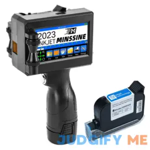 Handheld Inkjet Printer Gun MS-Z10 with 42ml Quick-Drying Ink Cartridge Portable Handheld Printer for Text/Barcode/Logo/QRCode/Counter/Batch Number/