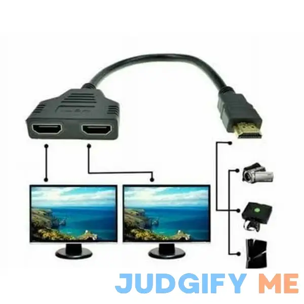 Hdmi Male to 2 Hdmi Female 1 in 2 Out Splitter Cable 1080p Hdmi Port Male to 2 Female Hdmi Male to 2 Hdmi Female 1 in 2 Out Splitter Cable 1080p Hdmi Port Male to 2 Female