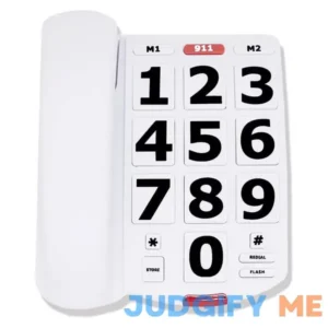 HePesTer Big Button Phone for Elderly Amplified Corded Phone Home Landline Telephone Seniors Phone with Extra Loud Ringer House Phone for Hearing and