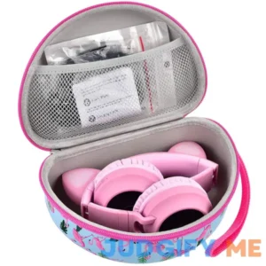 Headphone Case for Riwbox CT-7 Pink/for Jack CT-7S Cat Green 3.5mm/ for iClever IC-HS01/for Picun/for FosPower Bluetooth Wireless Over-Ear