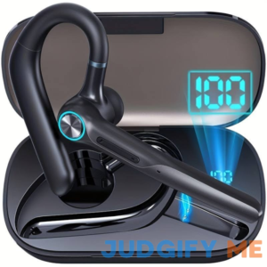 Headset Wireless Earpiece 60Hrs Playback Built-in Dual Mic Noise Canceling Wireless Headset Earphone With 400mAh LED Charging Case For Business