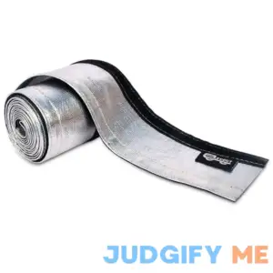 Heat Shroud Sleeve Aluminized Sleeving Express Aluminized Hose and Silver Hose Wire Protection Barrier with Hook and Loop Closure