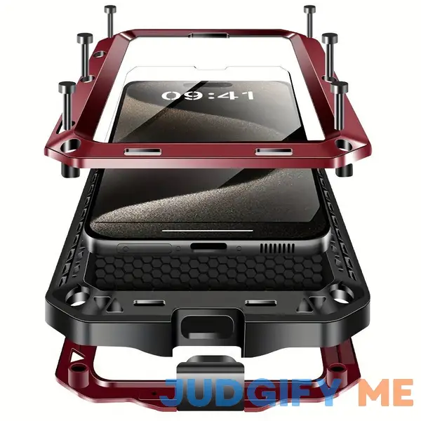 Heavy-Duty 3-in-1 Shockproof Phone Case with Built-In Tempered Glass Screen Protector Heavy-Duty 3-in-1 Shockproof Phone Case with Built-In Tempered Glass Screen Protector