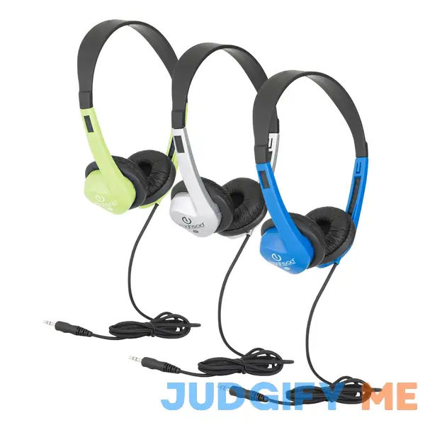 Heavy-Duty Stereo School Headphones w/ Leatherette Ear Cushion and Tangle-Free Cord - Ships in 24 HRS Heavy-Duty Stereo School Headphones w/ Leatherette Ear Cushion and Tangle-Free Cord - Ships in 24 HRS