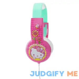 Hello Kitty Kid-Safe Wired Headphones With Mic