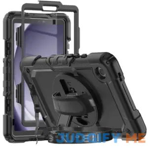 Herize Case Compatible with Galaxy Tab A9 8.7 Inch | SM-X110/X115/X117 Cover with Screen Protector Pencil Holder | Heavy Duty Rugged Rubber