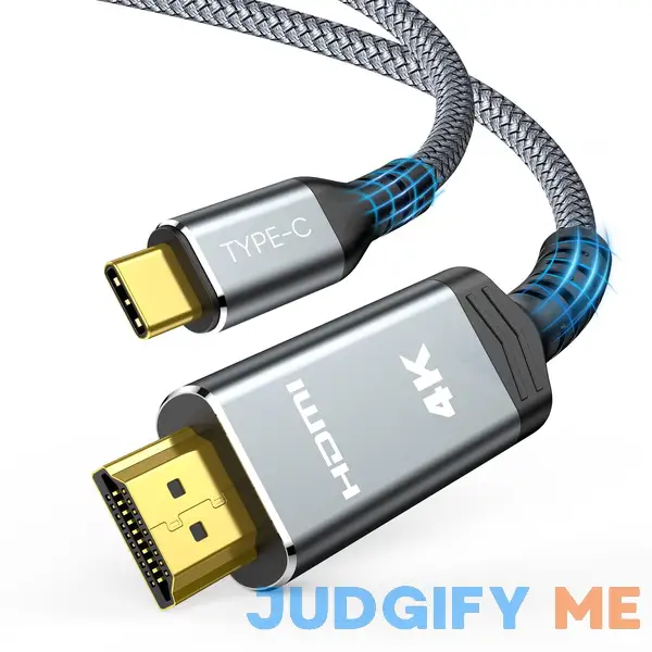 Highwings USB C to HDMI Cable 6ft USB 3.1 Type C to HDMI 2.0 Cord Thunderbolt 3/4 Compatible for iPhone 15 Pro/Max MacBook Pro/Air 2023 iPa