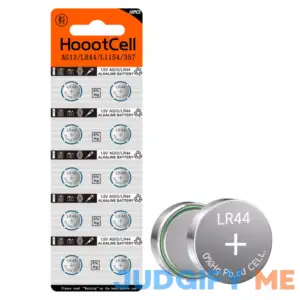 HoootCell L1154f Batteries Ag13 Lr44 L1154 Sr44 357 303 A76 L1154h Button Battery 1.5v Alkaline Coin Cell Long Lasting SR44SW Battery 10 Pack
