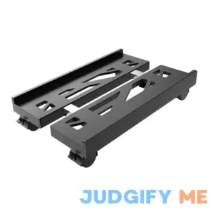 Hovadova Adjustable Mobile CPU Stand Ventilated Computer Tower Stand PC Tower Stand with 4 Caster Wheels Fits Most PC