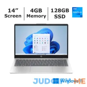 Hp 14" Pentium N200 Laptop 128gb Ssd 4gb Memory Microsoft 365 Personal 1-year Subscription