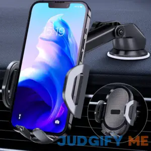 Huryfox Car Phone Holder Mobile Mount Handsfree Driving Cellphone Stand Smartphone Support on Dashboard Windshield Vent and More Automobile Cradle