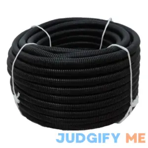 Hydromaxx 2 inch x 100 ft Flexible Corrugated Black HDPE Non Split Tubing Wire Loom BHDPENS200100