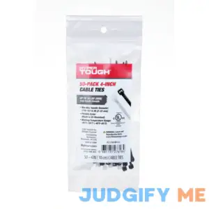 Hyper Tough 4" Black UV Resistant Natural Cable Ties