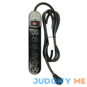 Hyper Tough 6 Outlet 6ft Surge 900-Joule Protection with Glossy