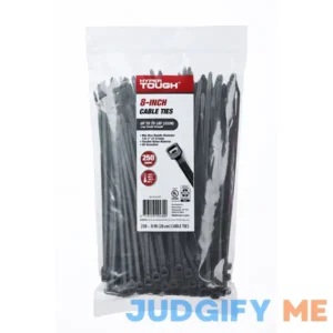 Hyper Tough 8" Black Nylon Cable Tie
