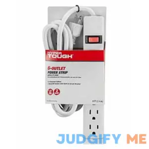 Hyper Tough Indoor 6-Outlet Power Strip with 8ft Cord