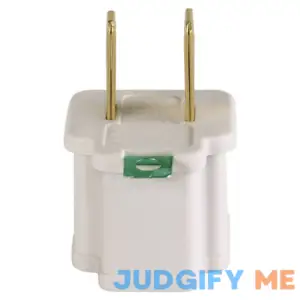 Hyper Tough Polarized Plug to Grounded Indoor Plastic Adapter