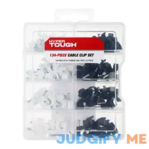 Hyper Tough Polypropylene 134-Piece Cable Clip Set Condition New