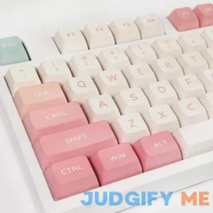 ILYCHEEGAMI PBT keycaps XDA cute pink keycaps Dye sublimation universal mechanical keyboard keycaps Compatible with Cherry MX switches