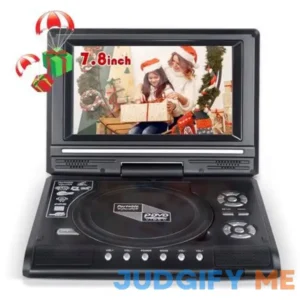 Ifanze Portable DVD Player 7.8" HD Swivel Screen Built-in Rechargeable Battery