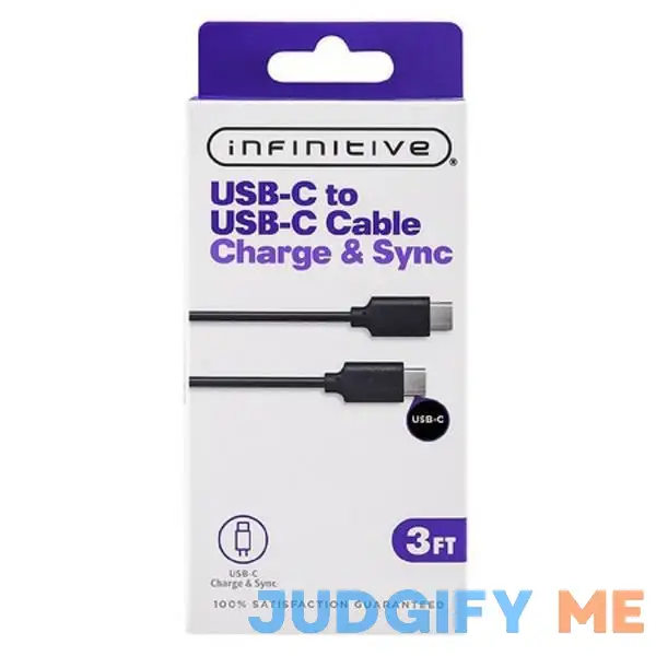 Infinitive USB-C to USB-C Charge & Sync Cable Infinitive USB-C to USB-C Charge & Sync Cable