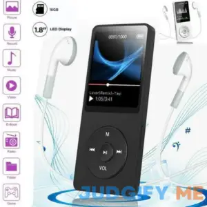 Infisu Bluetooth MP3 Player Portable MP4 Player Music Player with 16gb TF Card Speaker Lossless Sound