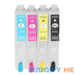 Ink Cartridges Compatible Refill Replacement 4 Colors With Permanent Chip for Inkjet Printer Icbk62 Icc62 Icm62 Icy62