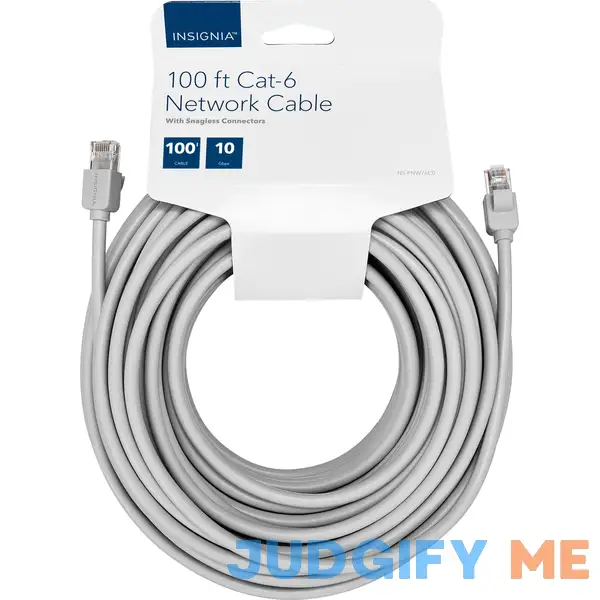 Insignia 100' Cat-6 Ethernet Cable Insignia 100' Cat-6 Ethernet Cable