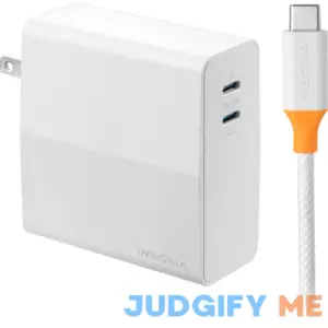 Insignia 140W Dual Port USB-C Compact Wall Charger Kit for MacBook Pro 16