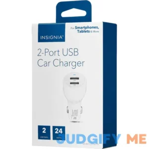 Insignia 24 W Vehicle Charger With 2 USB Ports
