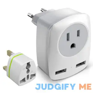 JARVANIA European Travel Plug Adapter Europe & UK Power Outlet Converter for England Ireland Italy France German Greece Iceland