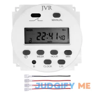 JVR 12V Timer Switch Programmable DC/AC/Solar Battery Powered