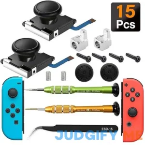 Joycon Joystick Replacement 2 Pack for Fix Drift Nintendo Switch Joy-Con Controller & Switch Lite Joystick Replacement Left/Right Analog Thumb Stick
