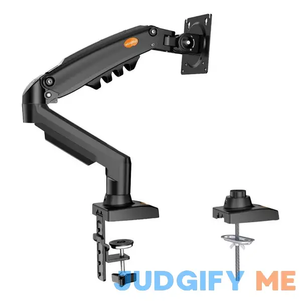 KOORUI Monitor Arm Gas Spring Adjustable Monitor Stand Vertical Monitor Mount for Desk with Clamp/Grommet Mounting Base KOORUI Monitor Arm Gas Spring Adjustable Monitor Stand Vertical Monitor Mount for Desk with Clamp/Grommet Mounting Base