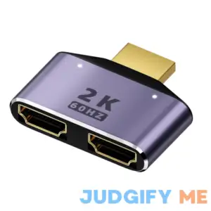 KUFptva HDMI-Compatible Splitter 1 in 2 Out -2K HDMI-Compatible Splitter 1x2 Ports Powered 2K Full UltraHD 1920x1080 3D Support