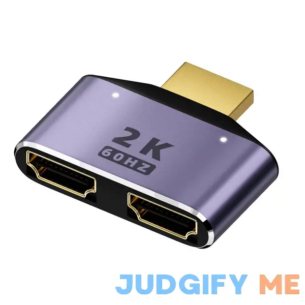 KUFptva HDMI-Compatible Splitter 1 in 2 Out -2K HDMI-Compatible Splitter 1x2 Ports Powered 2K Full UltraHD 1920x1080 3D Support KUFptva HDMI-Compatible Splitter 1 in 2 Out -2K HDMI-Compatible Splitter 1x2 Ports Powered 2K Full UltraHD 1920x1080 3D Support
