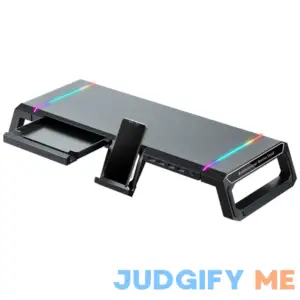 KYOLLY RGB Gaming Computer Monitor Stand Riser 4 USB 3.0 Hub