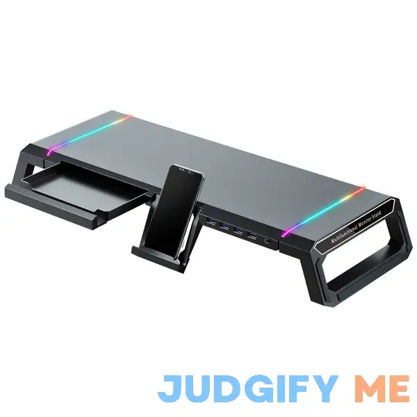 KYOLLY RGB Gaming Computer Monitor Stand Riser 4 USB 3.0 Hub KYOLLY RGB Gaming Computer Monitor Stand Riser 4 USB 3.0 Hub