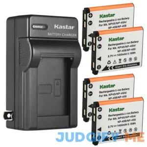 Kastar Battery and AC Wall Charger Replacement for Fujifilm FinePix XP120 FinePix Z10fd FinePix Z20fd FinePix Z30 FinePix Z31 FinePix Z33WP