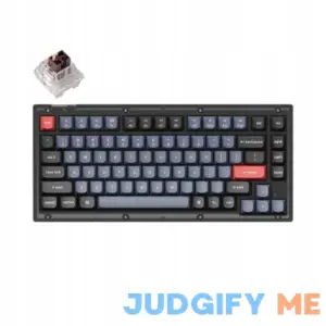 Keychron V1 Wired Custom Mechanical Keyboard 75% Layout QMK/VIA Programmable Macro with Hot-swappable Keychron K Pro Compatible