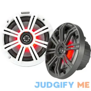 Kicker 45KM654 6.5 inch Marine Coaxial Boat Speakers Black and White